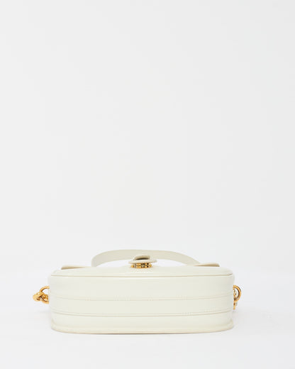 Dior Off White Smooth Leather Medium Bobby Bag