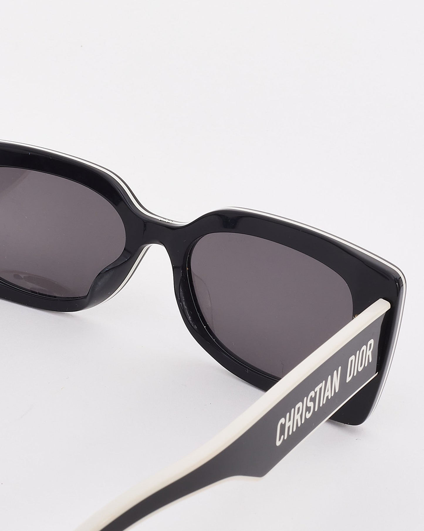 Dior Black/White Pacific S1U Logo Sunglasses
