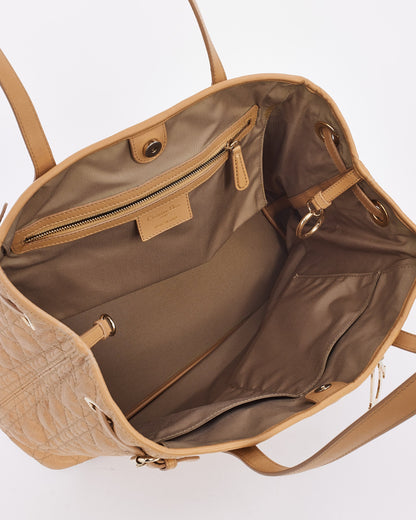 Dior Beige Coated Canvas Panera Tote Bag