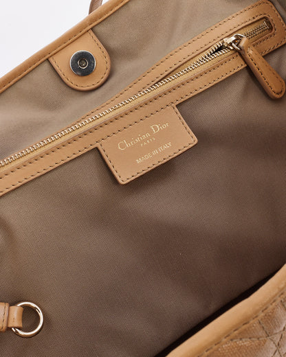 Dior Beige Coated Canvas Panera Tote Bag