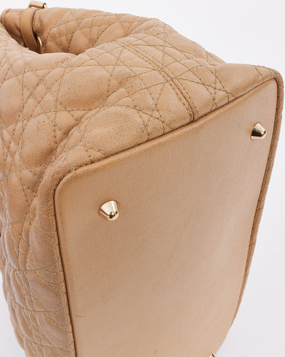 Dior Beige Coated Canvas Panera Tote Bag