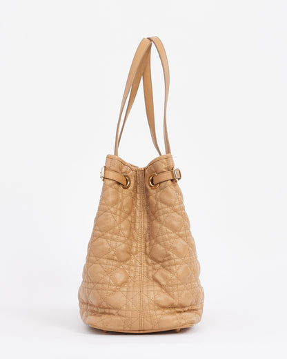 Dior Beige Coated Canvas Panera Tote Bag