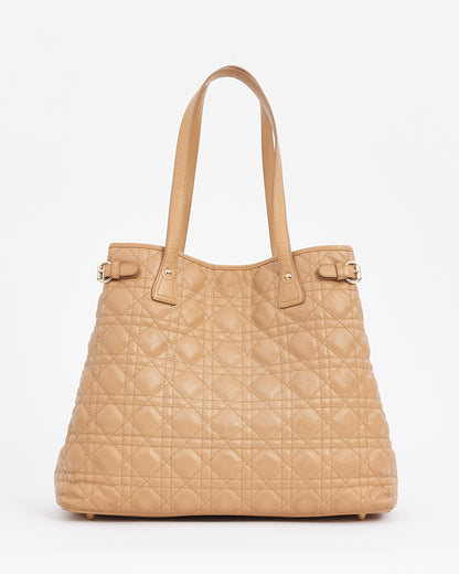 Dior Beige Coated Canvas Panera Tote Bag
