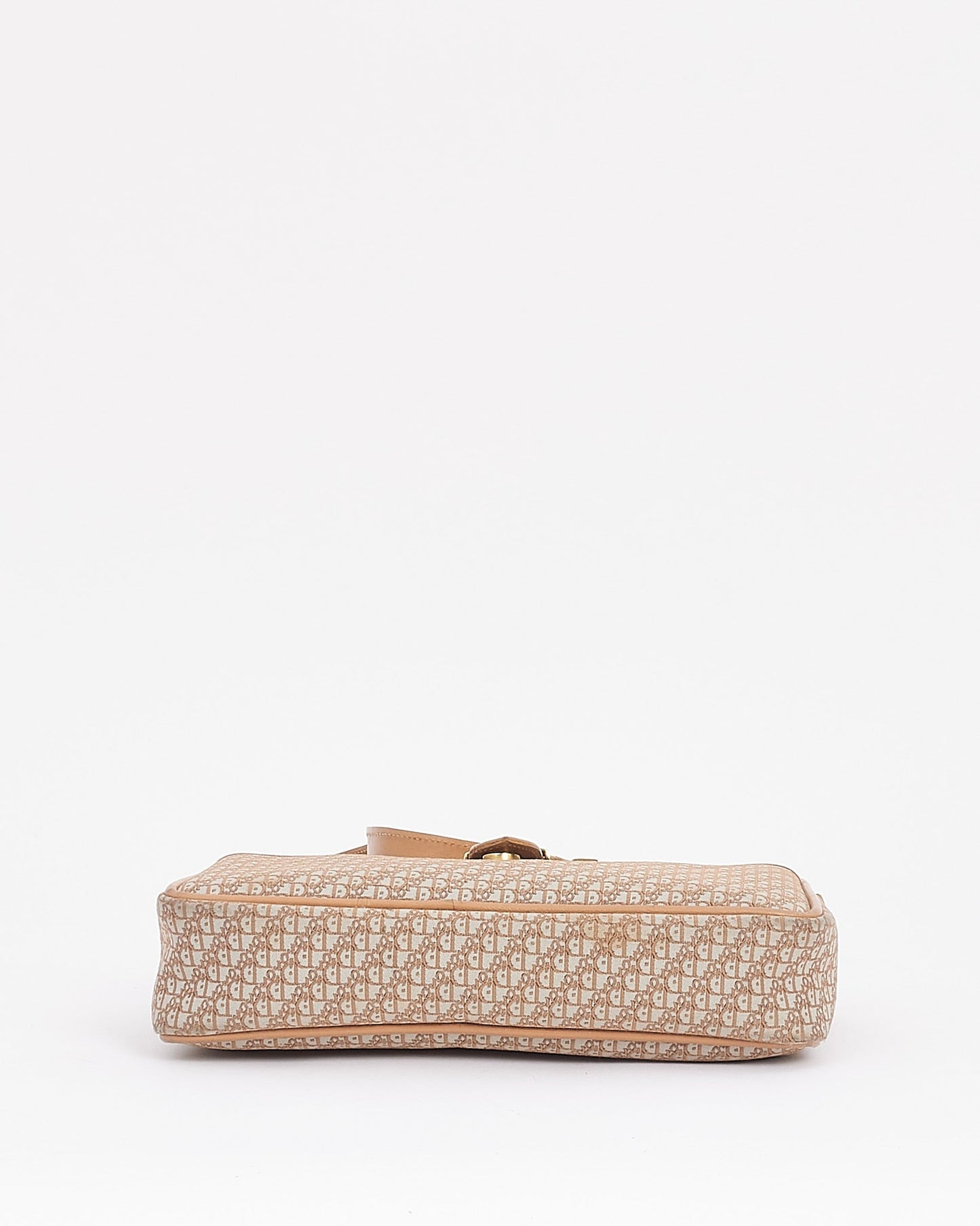 Dior Vintage Beige Oblique Logo Canvas Camera Bag