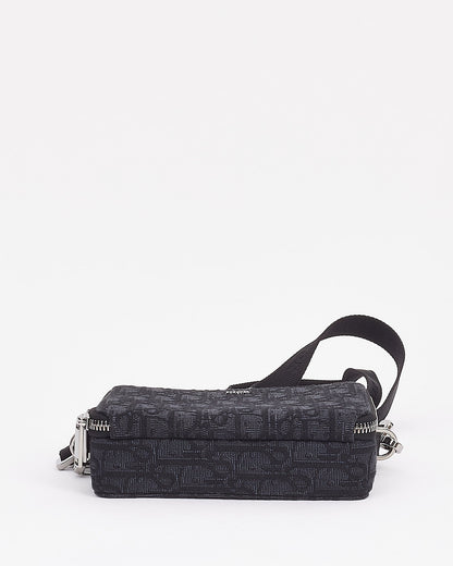 Dior Black Canvas Oblique Jacquard Pouch with Strap