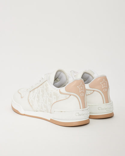 Dior White Dior Oblique Perforated Calfskin One Sneaker - 36.5