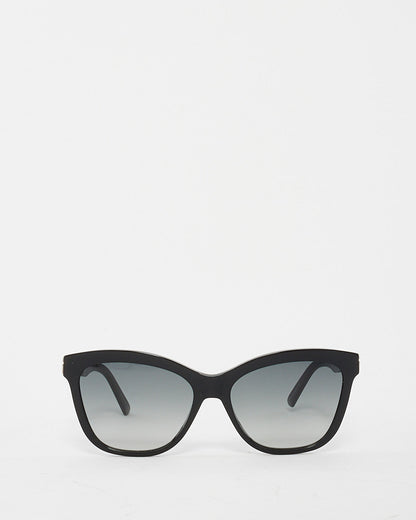 Dior Black Acetate Logo Wayfarer Sunglasses