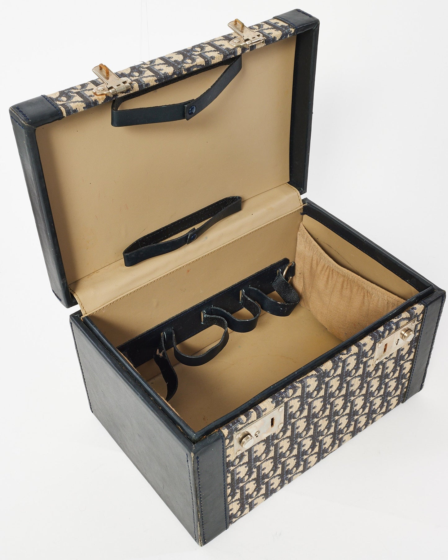 Dior Blue Oblique Canvas Vanity Case