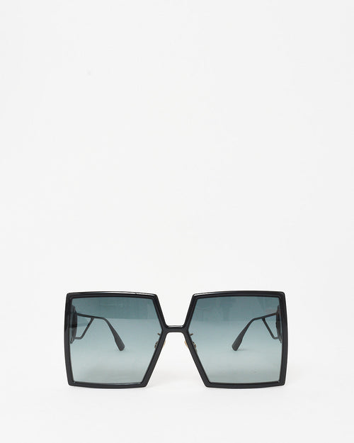 Dior Black Oversized Square Frame 30Montaigne Logo Sunglasses