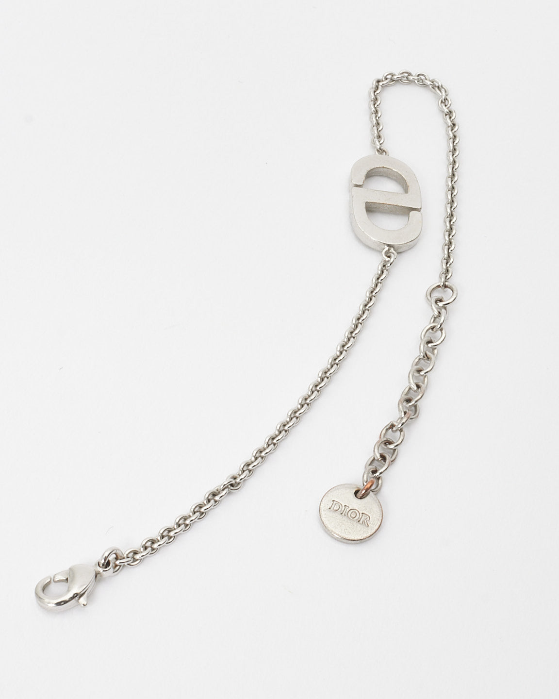 Dior Silver & Pav Rhinestone Petit CD Bracelet