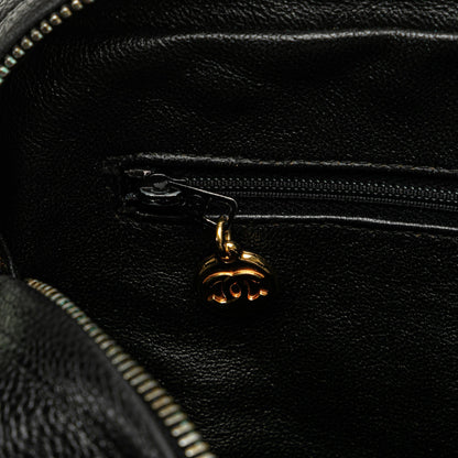 Black Chanel CC Diagonal Quilted Caviar Crossbody