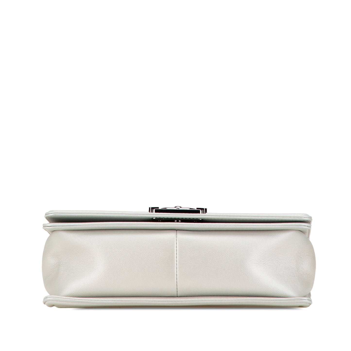 Gray Chanel Medium Metallic Caviar Boy Flap Crossbody Bag