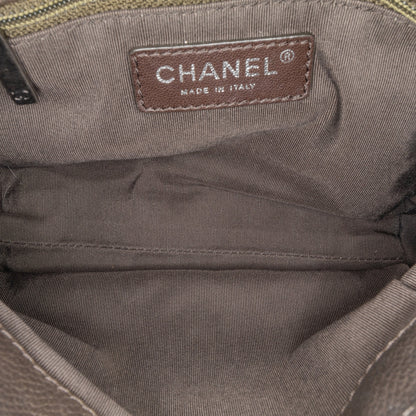 Brown Chanel CC Quilted Caviar Crossbody