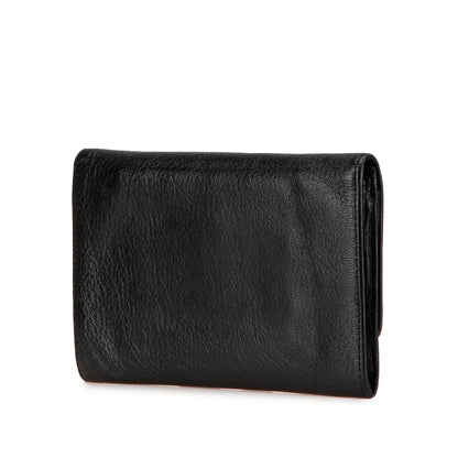 Black Chanel Calfskin CC Compact Wallet