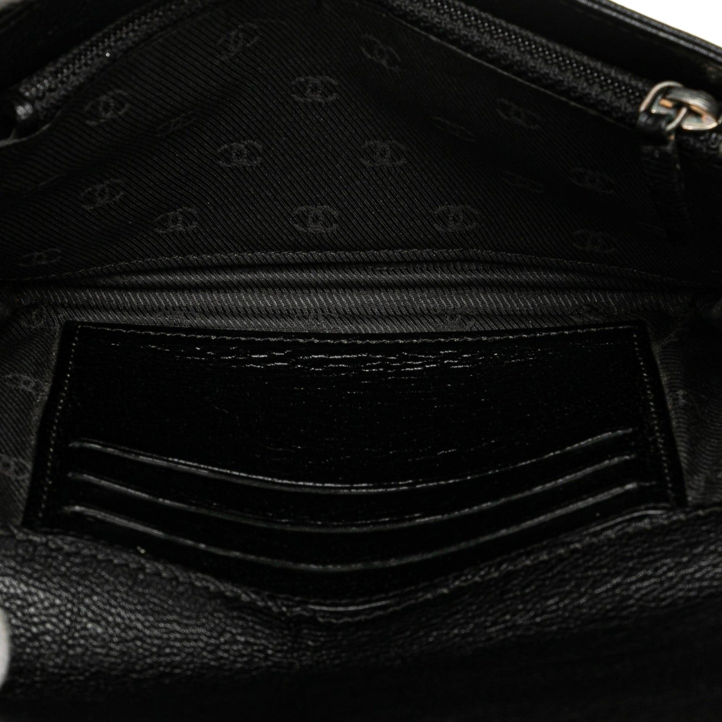 Black Chanel Calfskin CC Compact Wallet