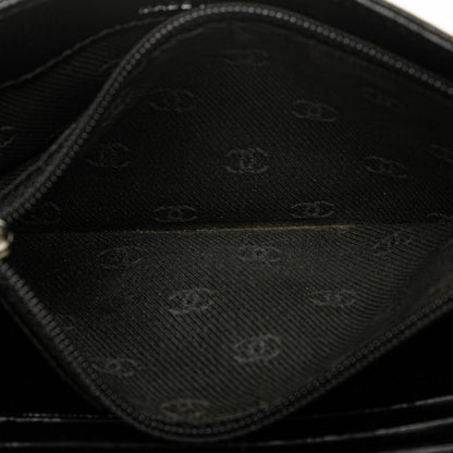 Black Chanel Calfskin CC Compact Wallet