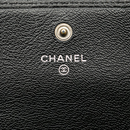 Black Chanel Calfskin CC Compact Wallet