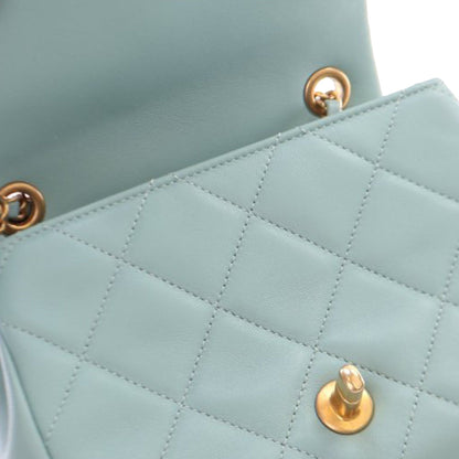 Blue Chanel Mini Lambskin In The Loop Flap Satchel