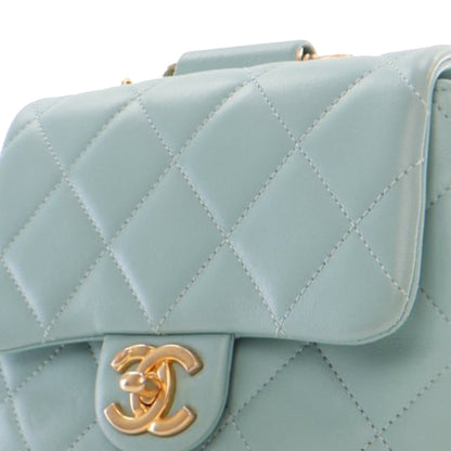 Blue Chanel Mini Lambskin In The Loop Flap Satchel