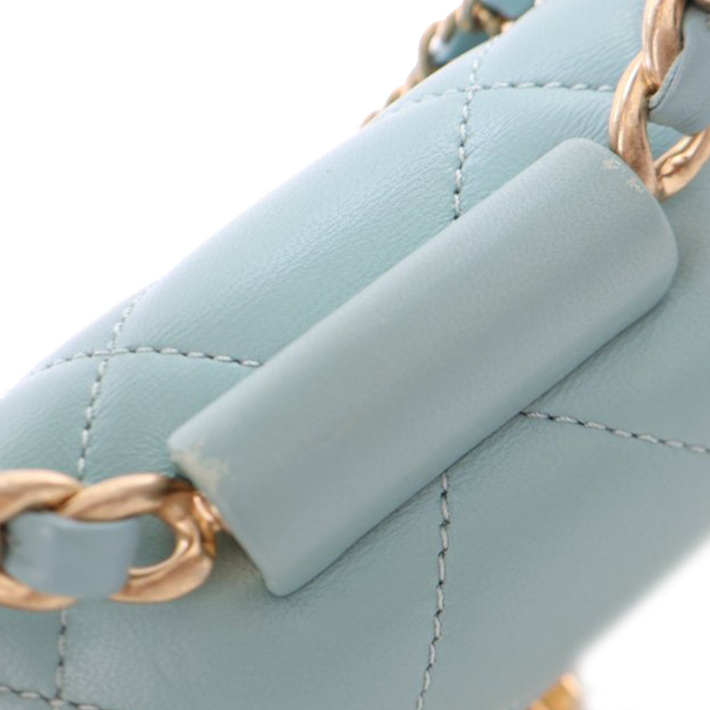 Blue Chanel Mini Lambskin In The Loop Flap Satchel