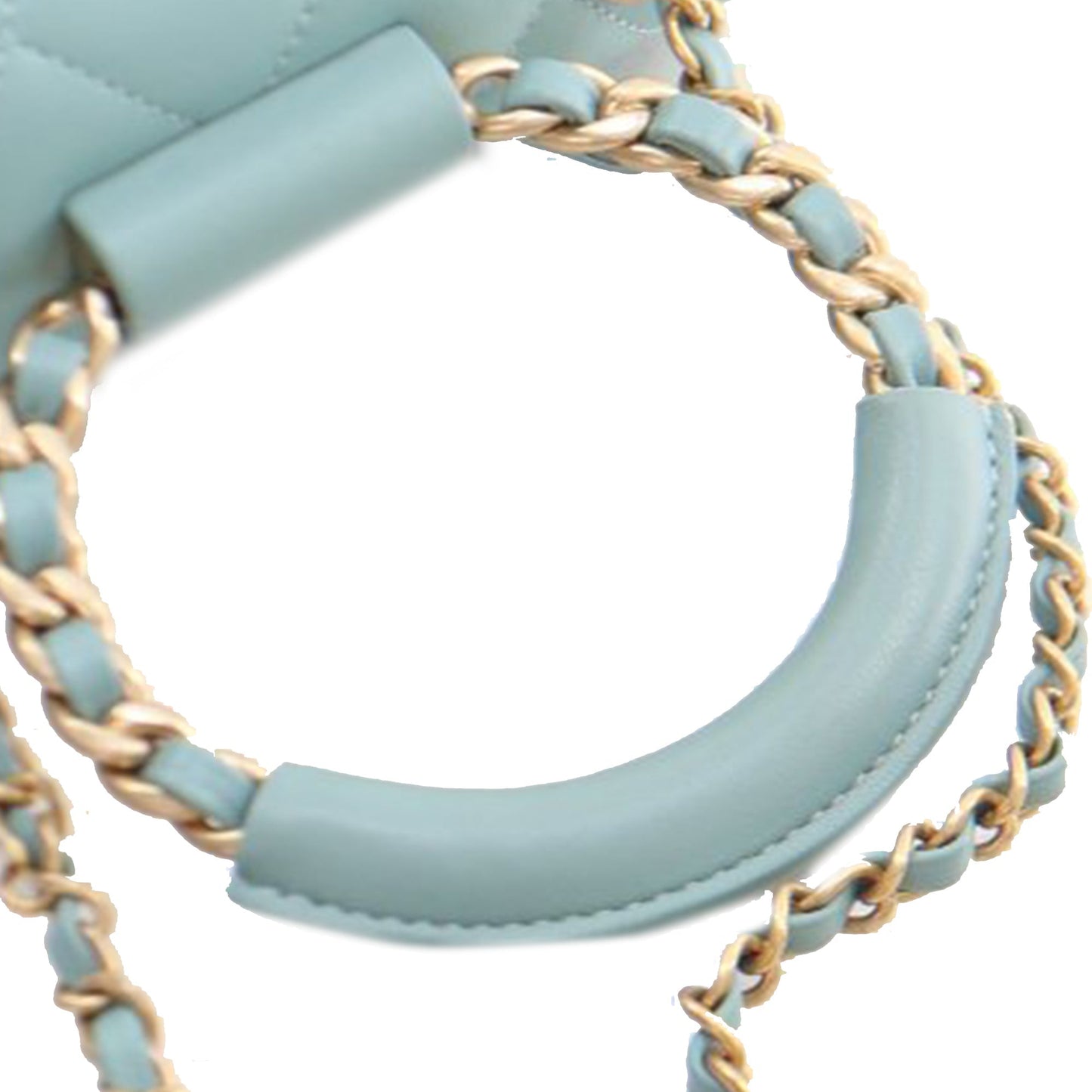 Blue Chanel Mini Lambskin In The Loop Flap Satchel