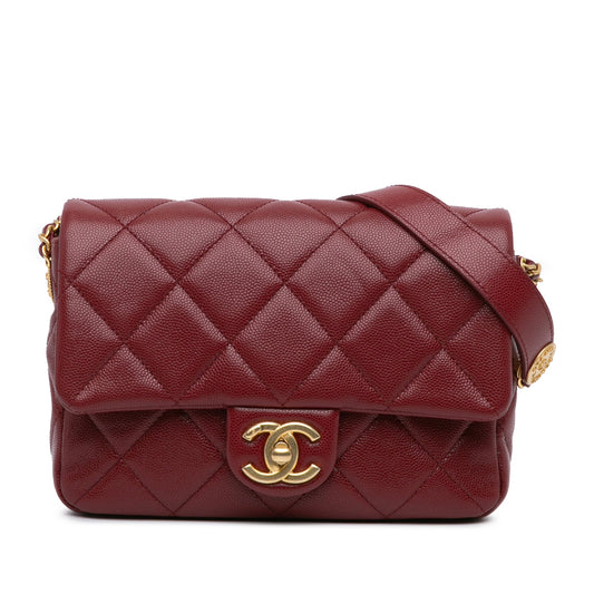 Chanel Sac Small Quilted Caviar Twist Your Buttons Flap