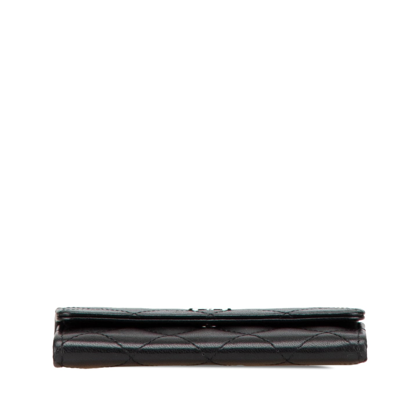 Black Chanel CC Quilted Lambskin Card Holder