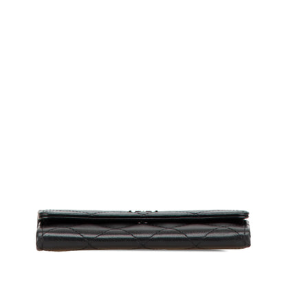 Black Chanel CC Quilted Lambskin Card Holder