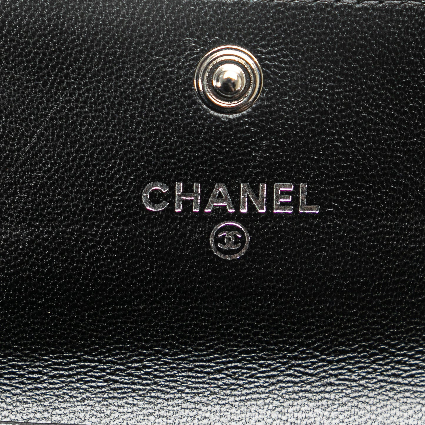 Black Chanel CC Quilted Lambskin Card Holder