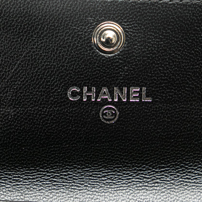 Black Chanel CC Quilted Lambskin Card Holder