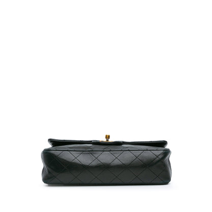 Black Chanel Small Classic Lambskin Double Flap Shoulder Bag