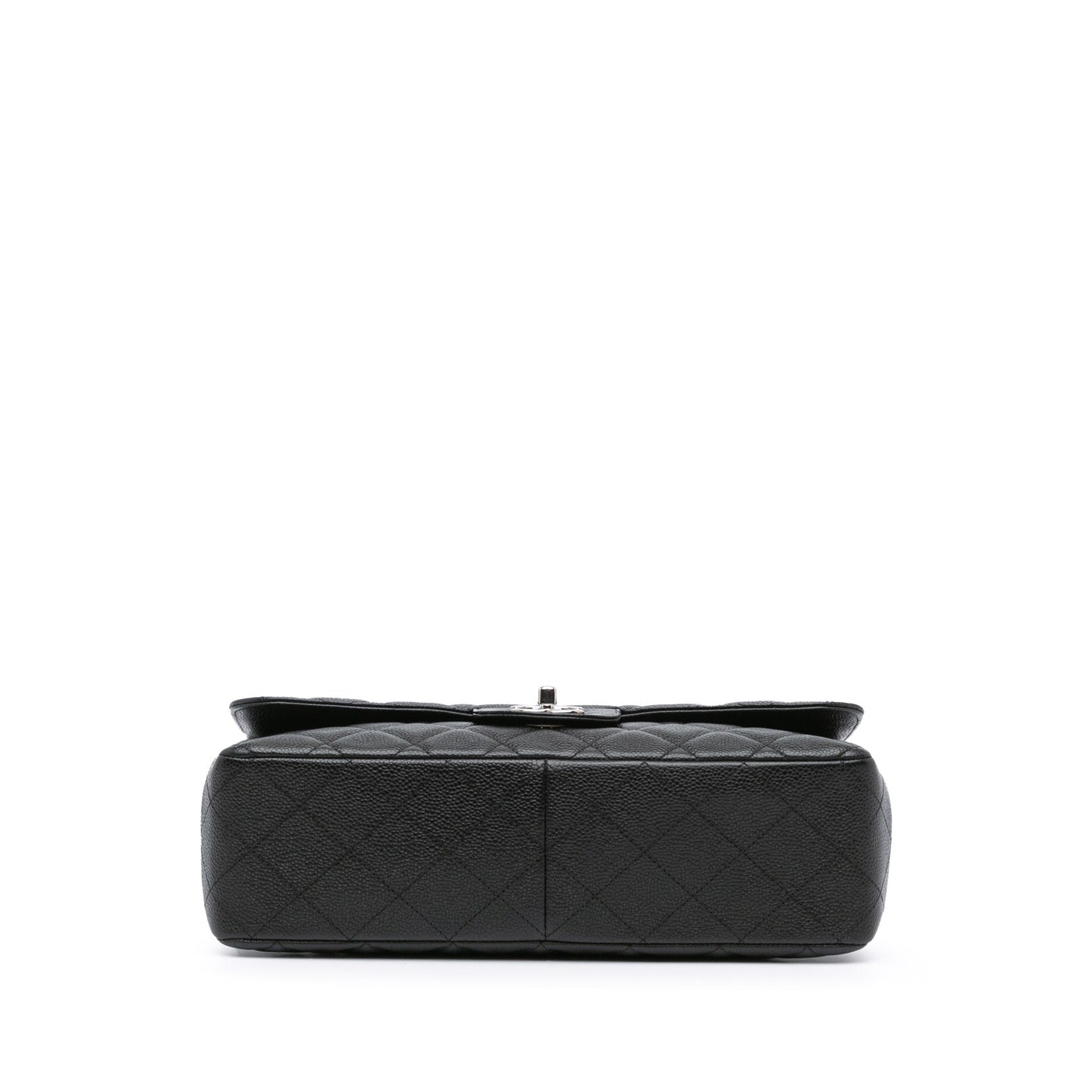 Black Chanel Jumbo Classic Caviar Single Flap Shoulder Bag