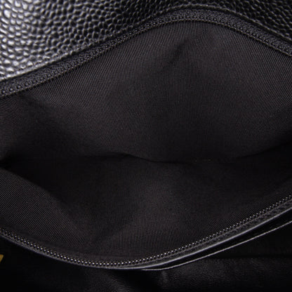 Black Chanel Jumbo Classic Caviar Single Flap Shoulder Bag