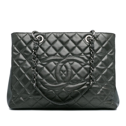 Chanel Sac Metallic Caviar Grand Shopping Tote