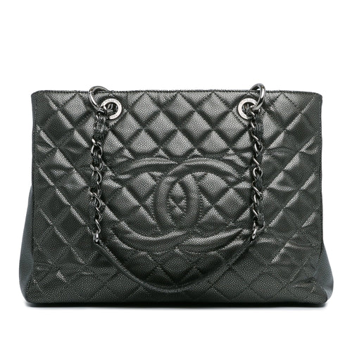 Chanel Sac Metallic Caviar Grand Shopping Tote