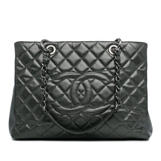 Chanel Sac Metallic Caviar Grand Shopping Tote