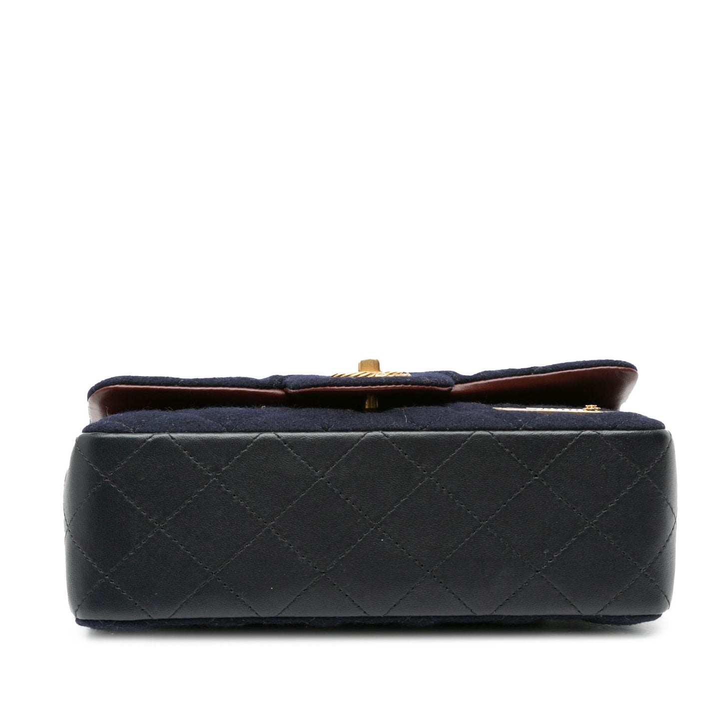 Blue Chanel Mini Rectangular Classic Jersey Sailor Single Flap Crossbody Bag