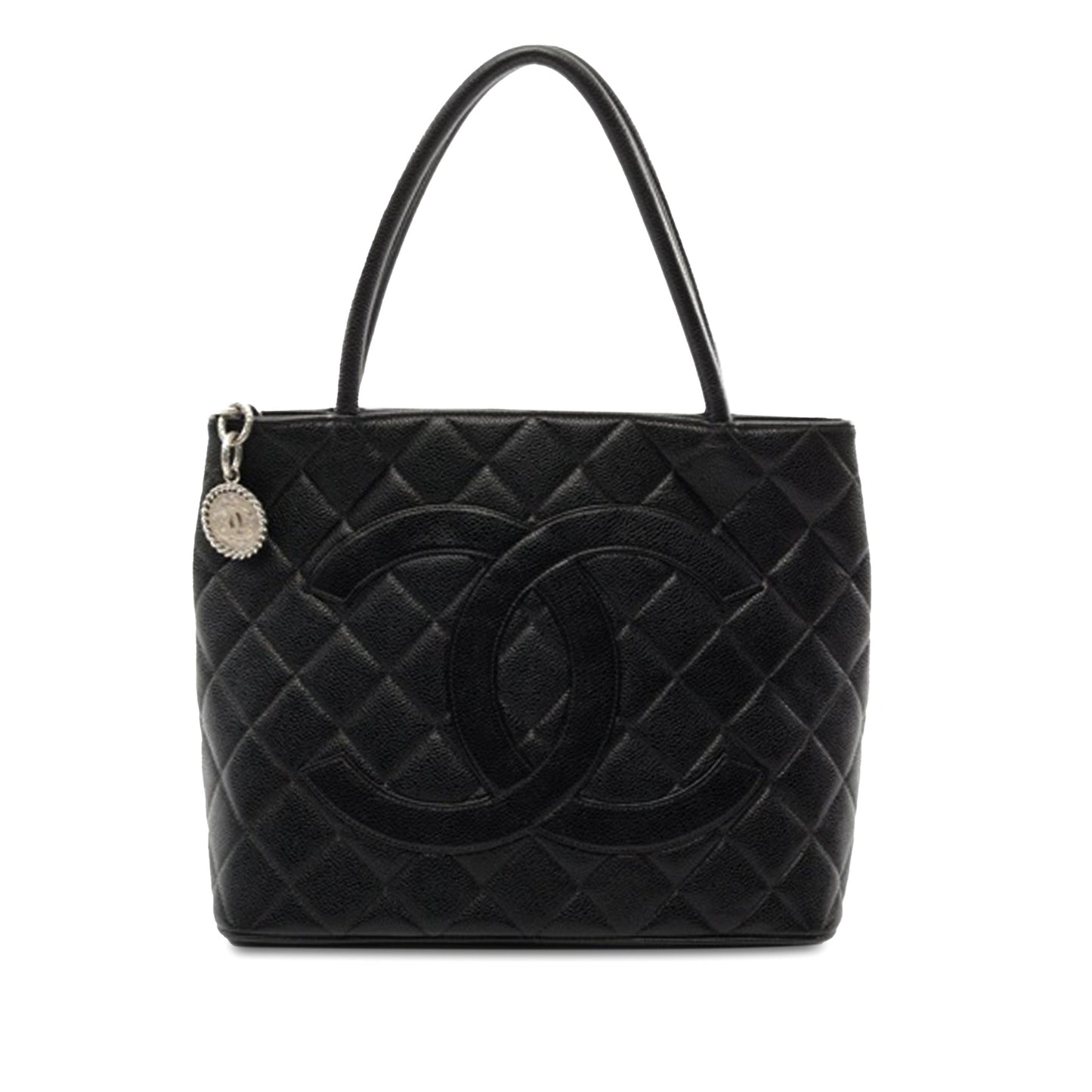 Black Chanel Caviar Medallion Tote