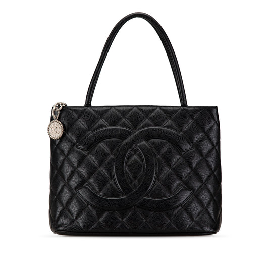 Black Chanel Caviar Medallion Tote