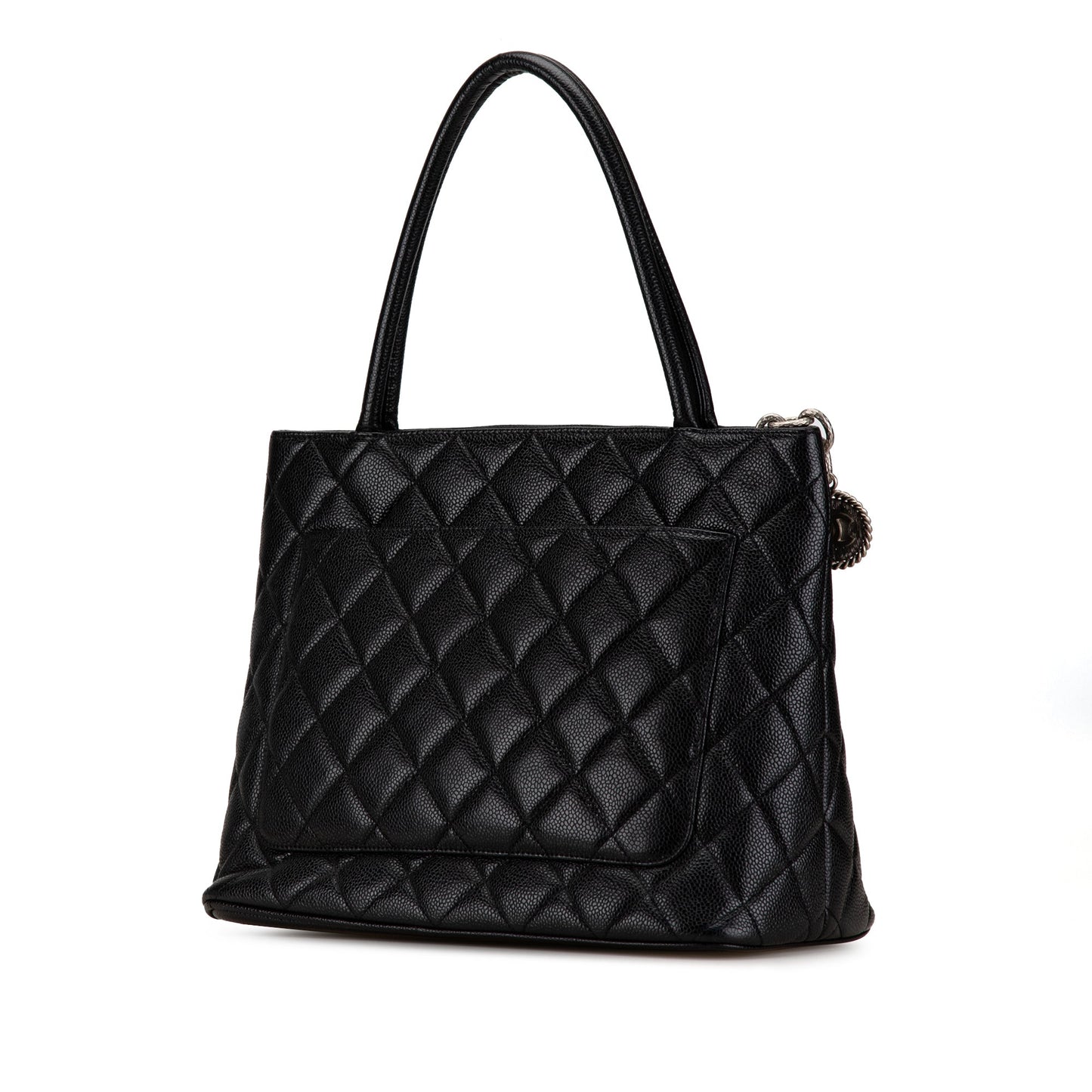 Black Chanel Caviar Medallion Tote