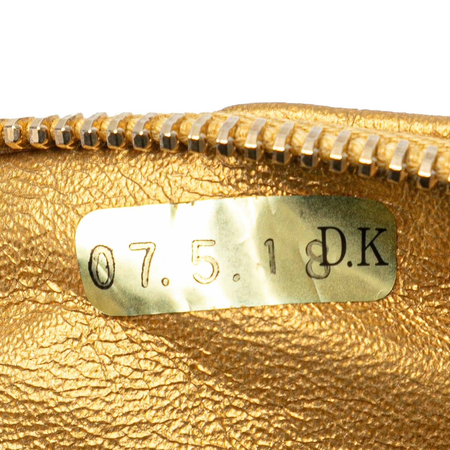 Gold Chanel Metallic Patent Mademoiselle Lock Convertible Wrist Clutch Bag
