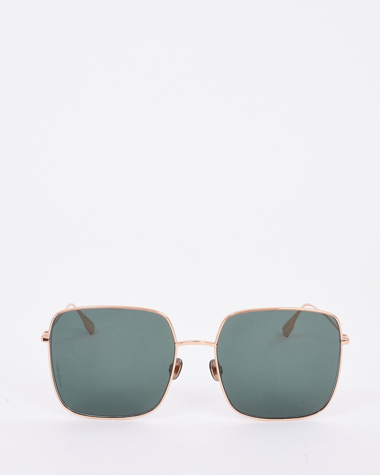 Dior Gold Metal with Green Lens DDBO7 Square Sunglasses