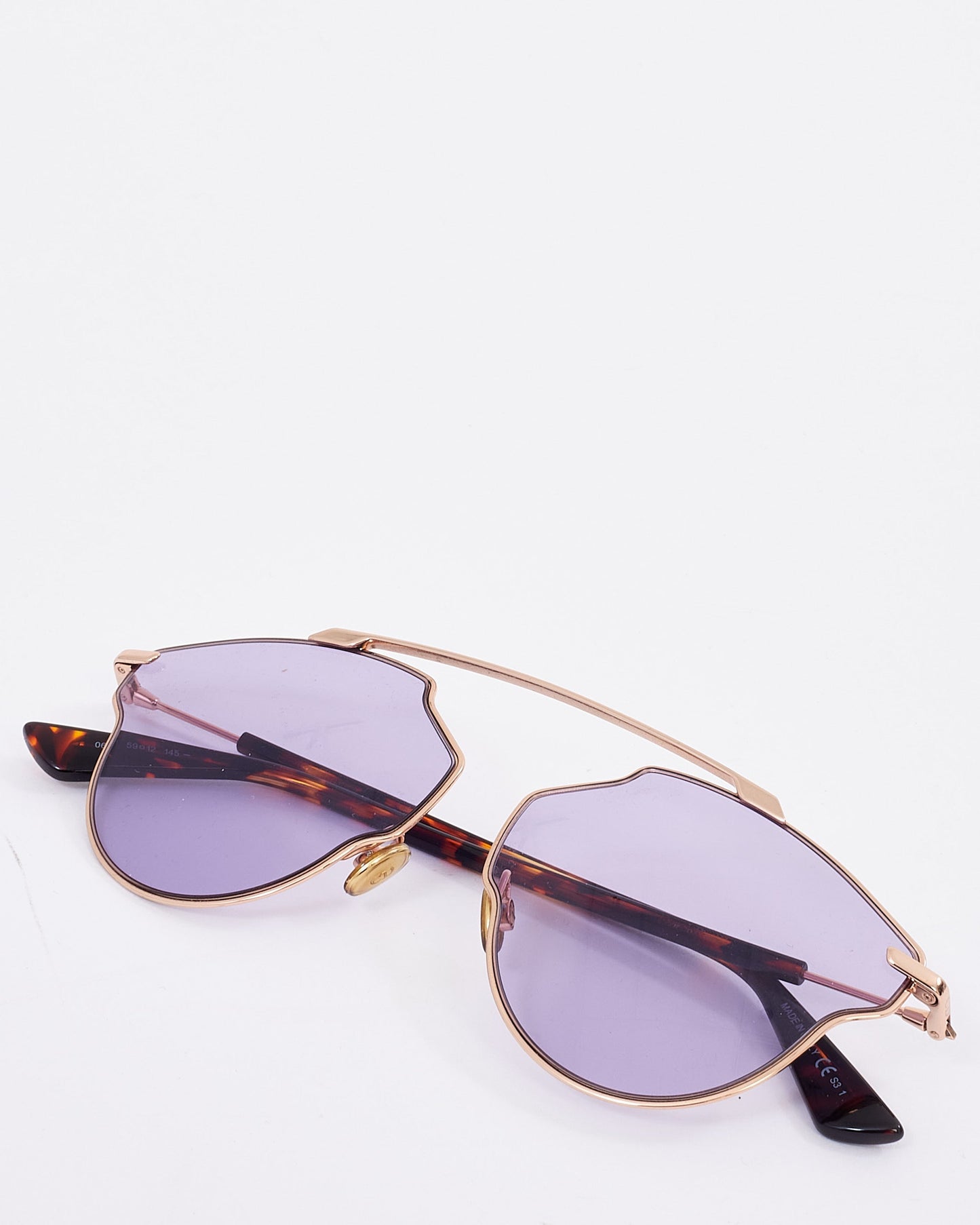 Dior Gold & Tortoise Metal SoReal Sunglasses