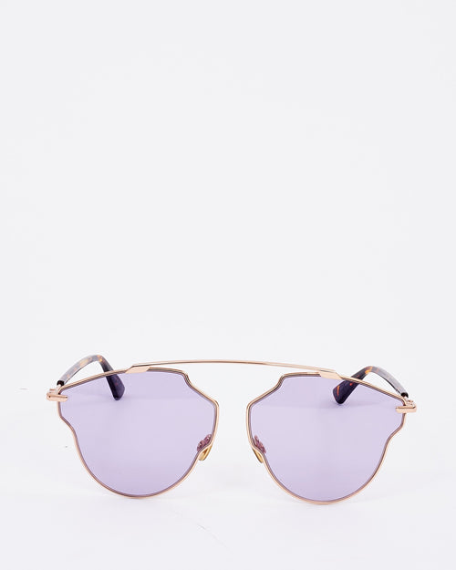 Dior Gold & Tortoise Metal SoReal Sunglasses