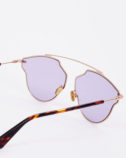Dior Gold & Tortoise Metal SoReal Sunglasses
