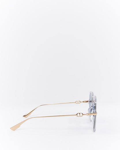 Dior Clear Acetate Square Dior Link 1 Frame Sunglasses