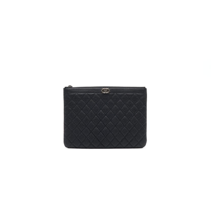 Chanel Boy Pouch Cavier Black