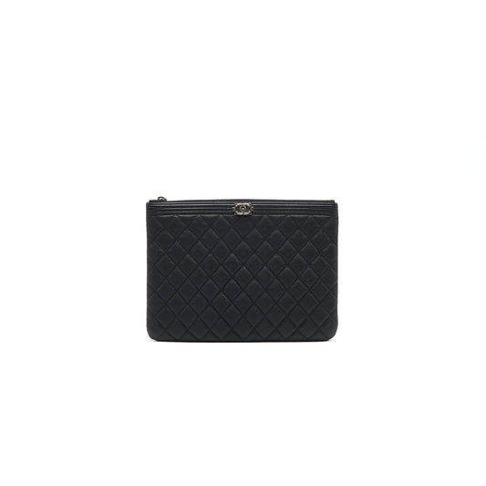 Chanel Boy Pouch Cavier Black