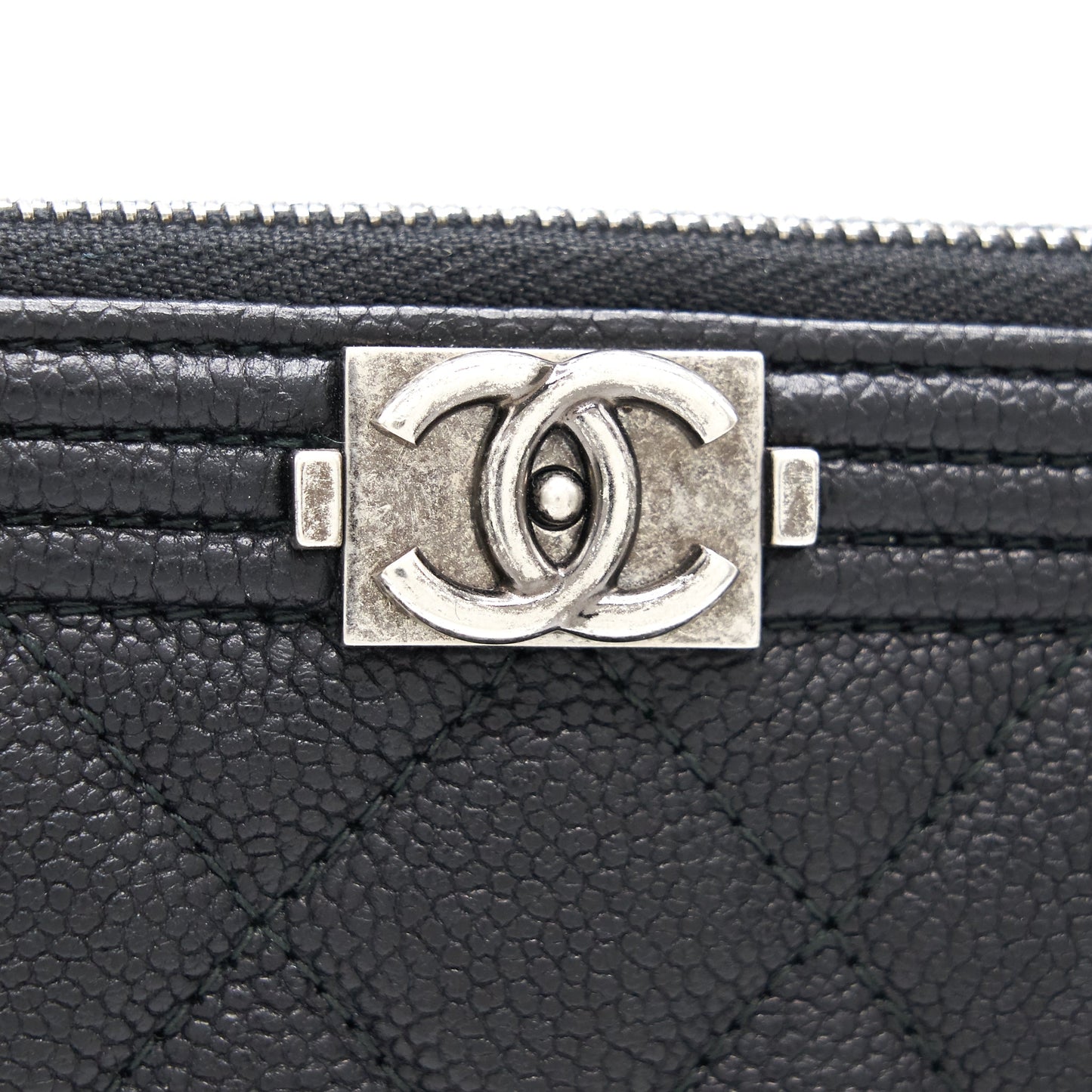 Chanel Boy Pouch Cavier Black