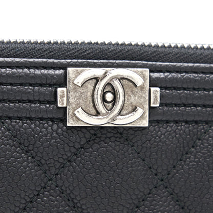 Chanel Boy Pouch Cavier Black